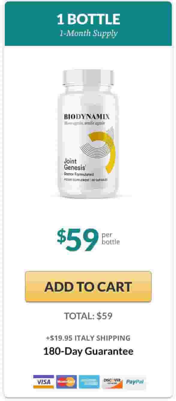 Joint Genesis™ price details first page