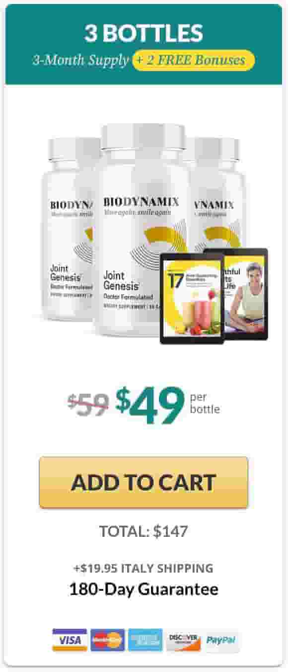 Joint Genesis price details third page